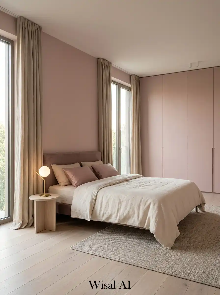 1. The Minimalist Sanctuary: A Dusty Pink Bedroom Idea