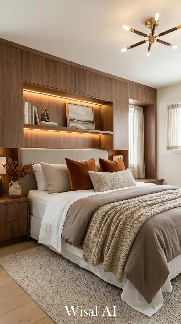 The Warm Embrace of Textures: A Quiet Modern Bedroom