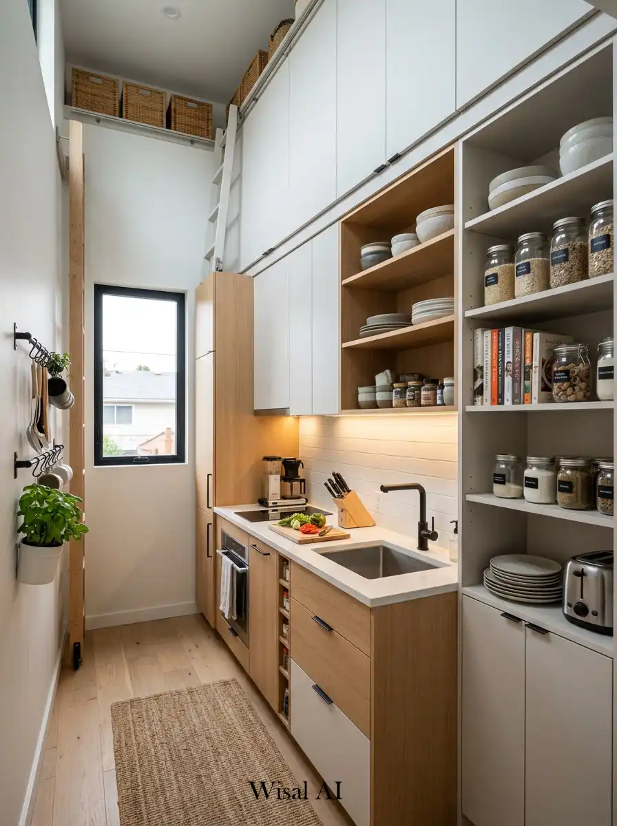 1. Vertical Storage Small Kitchen Idea