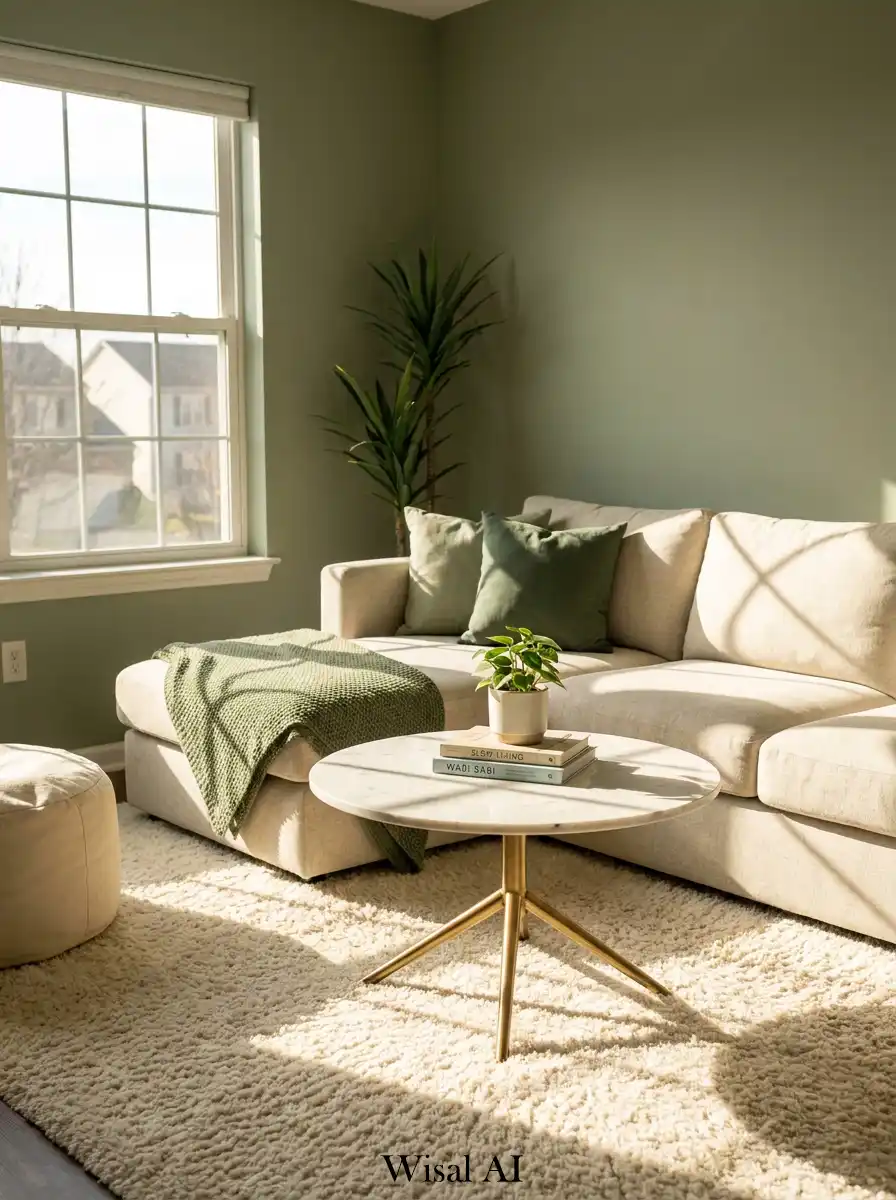 10. Sage Green Living: The Sun-Drenched Nook