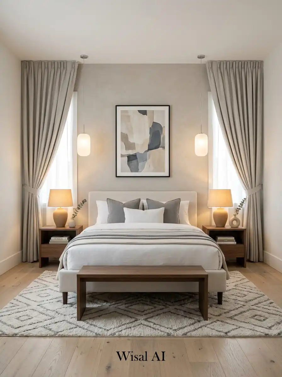 10. Symmetrical Harmony Bedroom Idea for Visual Stability