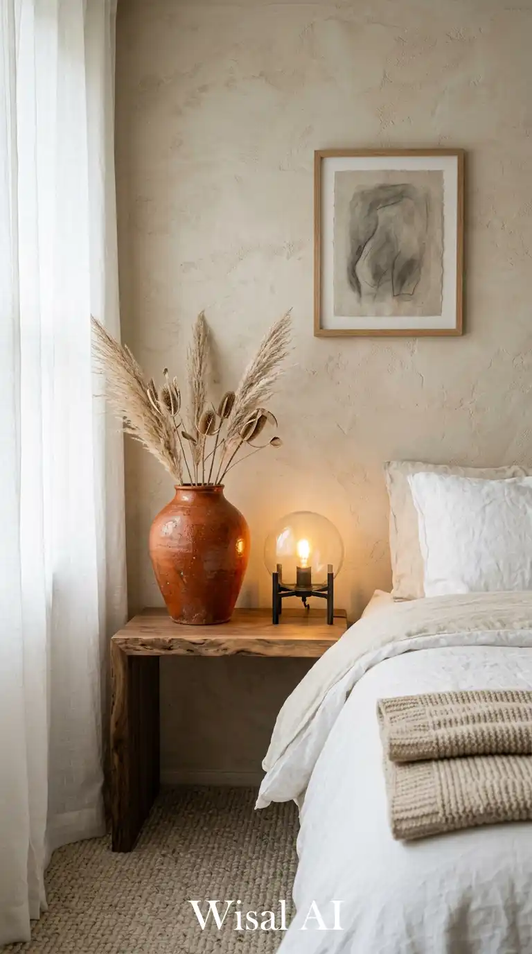 Natural Wabi-Sabi Retreat with Terracotta Accents