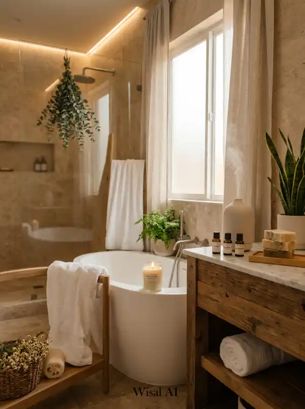 15 Elegant Ways to Create a Minimal Bathroom with Spa-Like Style - Interior Design Inspiration | Wisal AI : object Object,object Object,object Object,object Object,object Object,object Object,object Object,object Object,object
