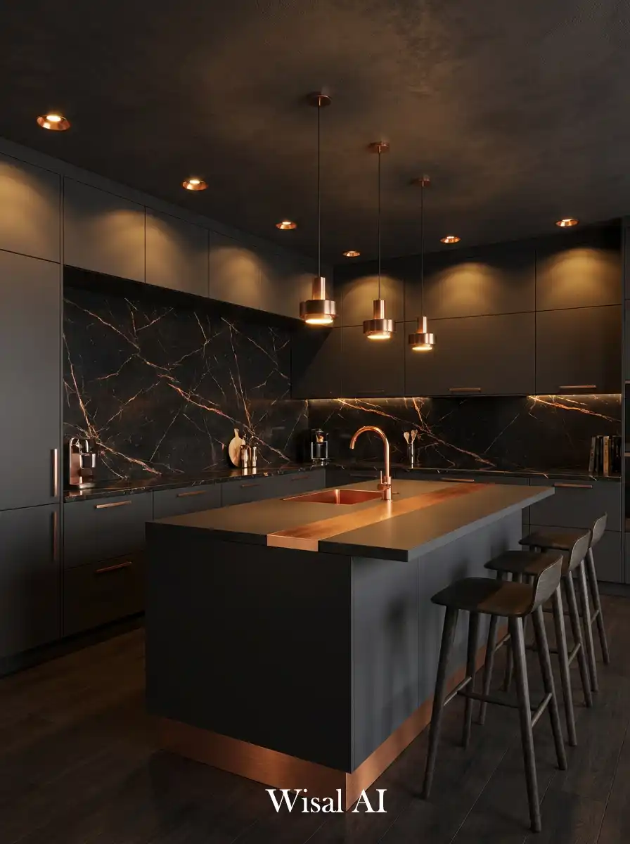 13. Brushed Copper & Charcoal Jewelry Box Kitchen