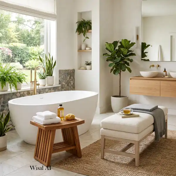 How to Create a Spa-Like Bathroom at Home - Interior Design Inspiration | Wisal AI : object Object,object Object,object Object,object Object,object Object,object Object,object Object,object Object,object