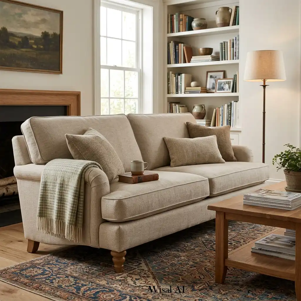 Timeless luxury sofa creating a welcoming living room designed for years of everyday comfort.