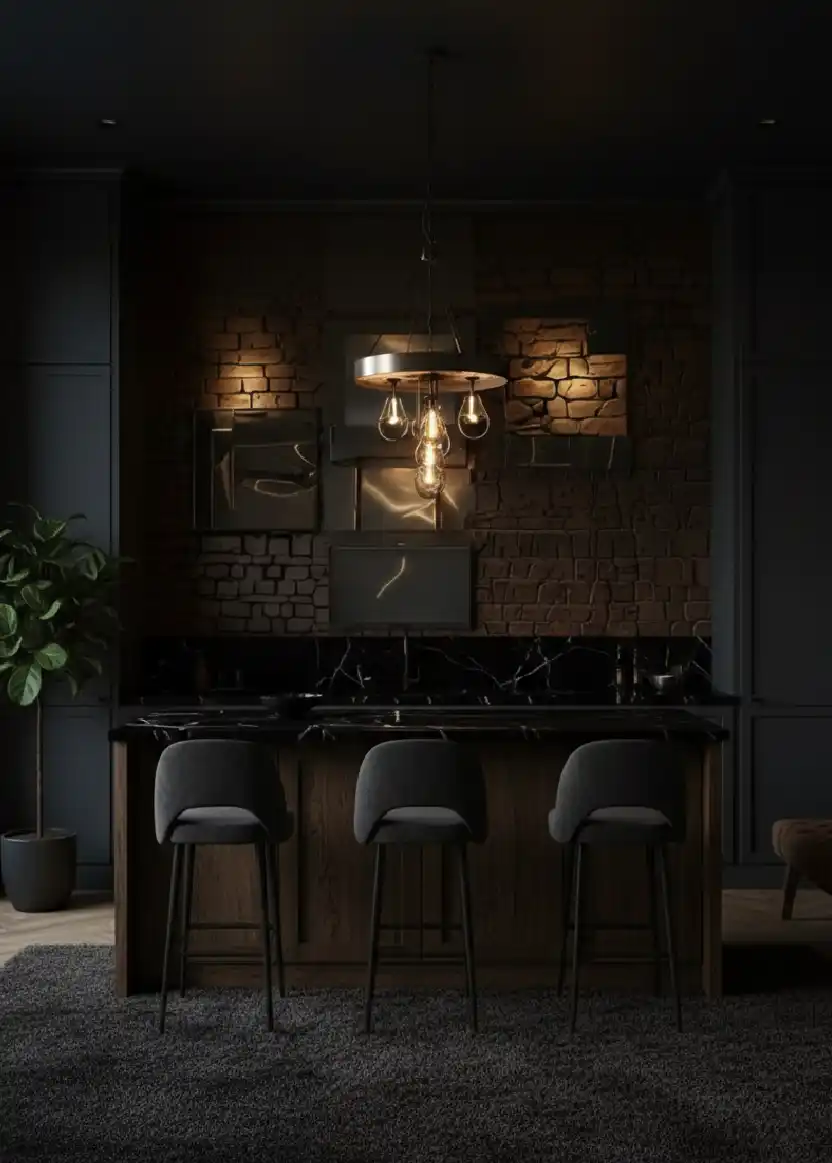 +20 Mastering the Shadows: Dark Industrial Kitchens That Define Modern Luxury Design