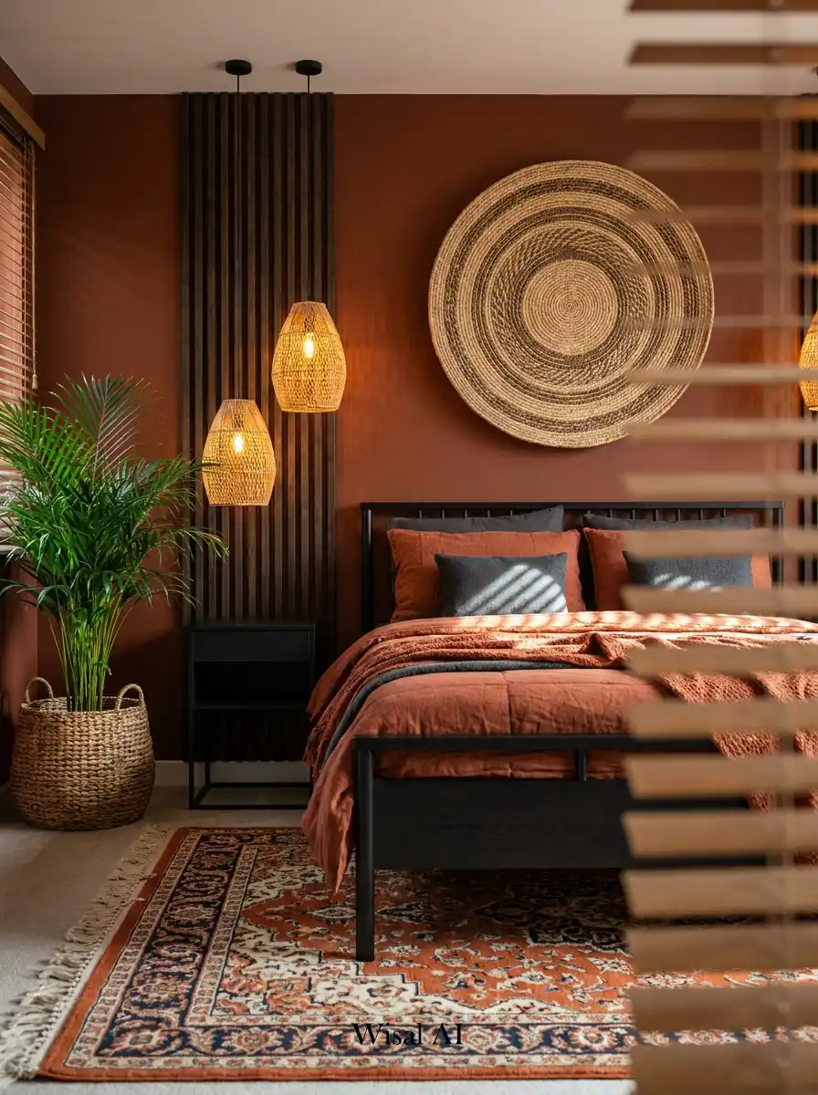 2. Global Soul & Textures  A Terracotta Bedroom Idea