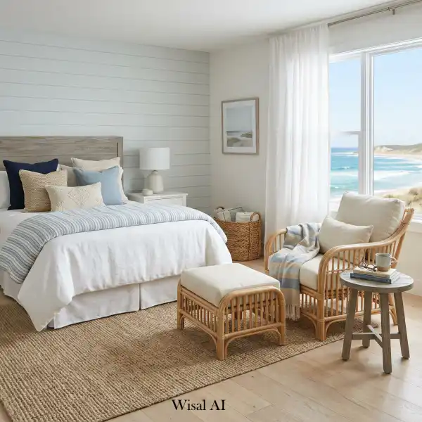 30 Beach House Bedroom Ideas with Soft Natural Elegance - Interior Design Inspiration | Wisal AI : object Object,object Object,object Object,object Object,object Object,object Object,object Object,object Object,object