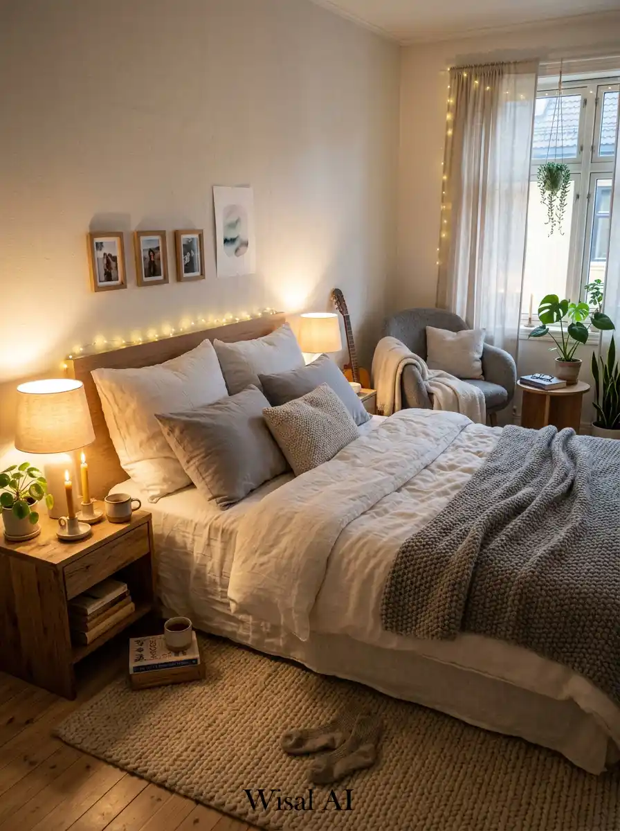 3. Scandinavian Bedroom with Cozy Hygge Atmosphere