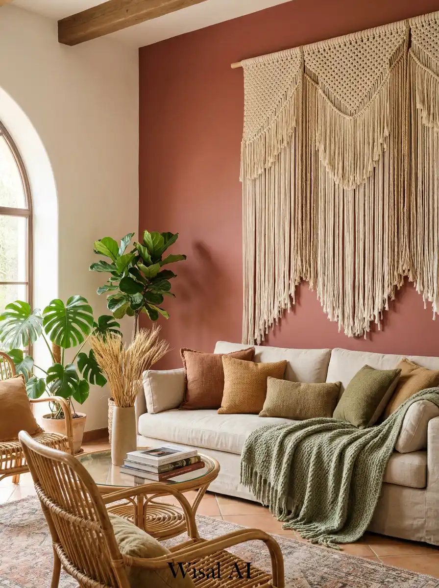 15. The Zen Collector’s Boho Living Room Idea
