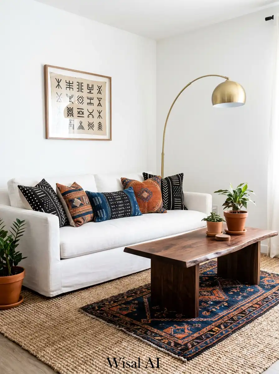 17. The Global Nomad Boho Living Room Idea