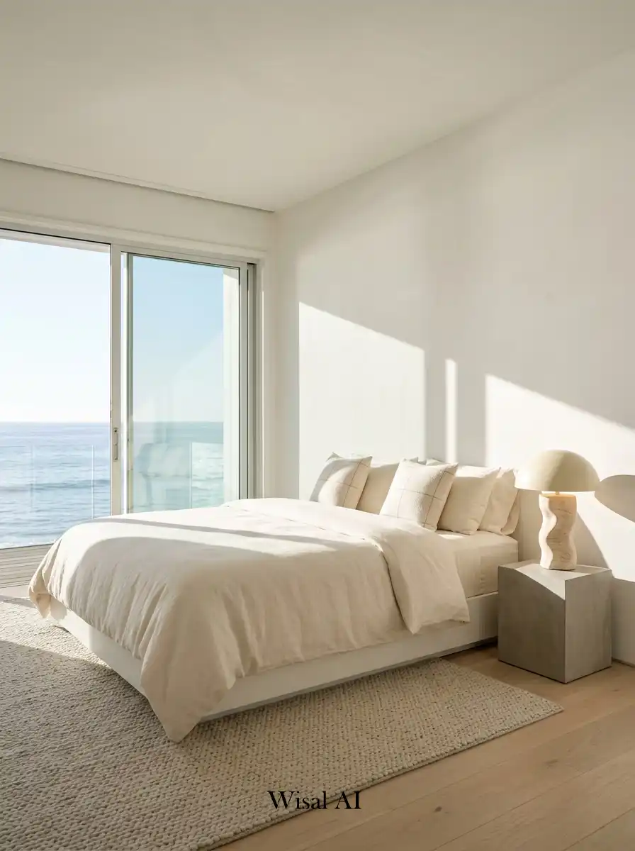 8. Sun-Bleached Minimalist Coastal Cottage Bedroom