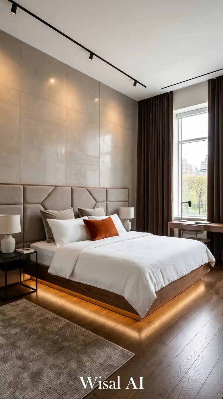 The Floating Bed and a Quiet Modern Bedroom Glow
