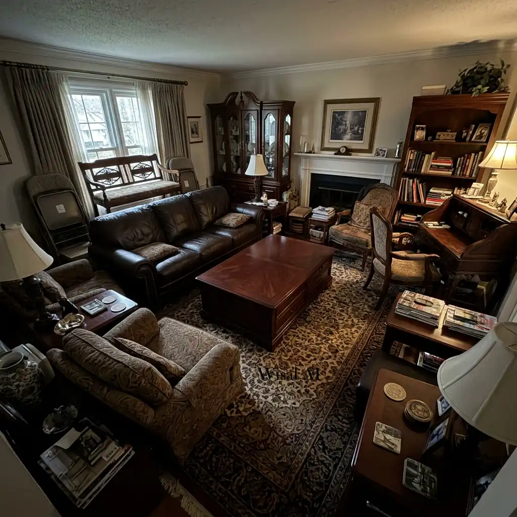 Open living room featuring carefully selected furniture with generous space for easy movement.