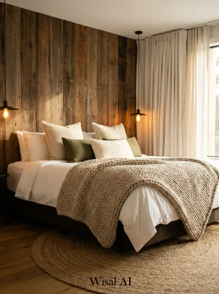 9. The Chunky Knit Comfort: Hotel Bedroom Idea