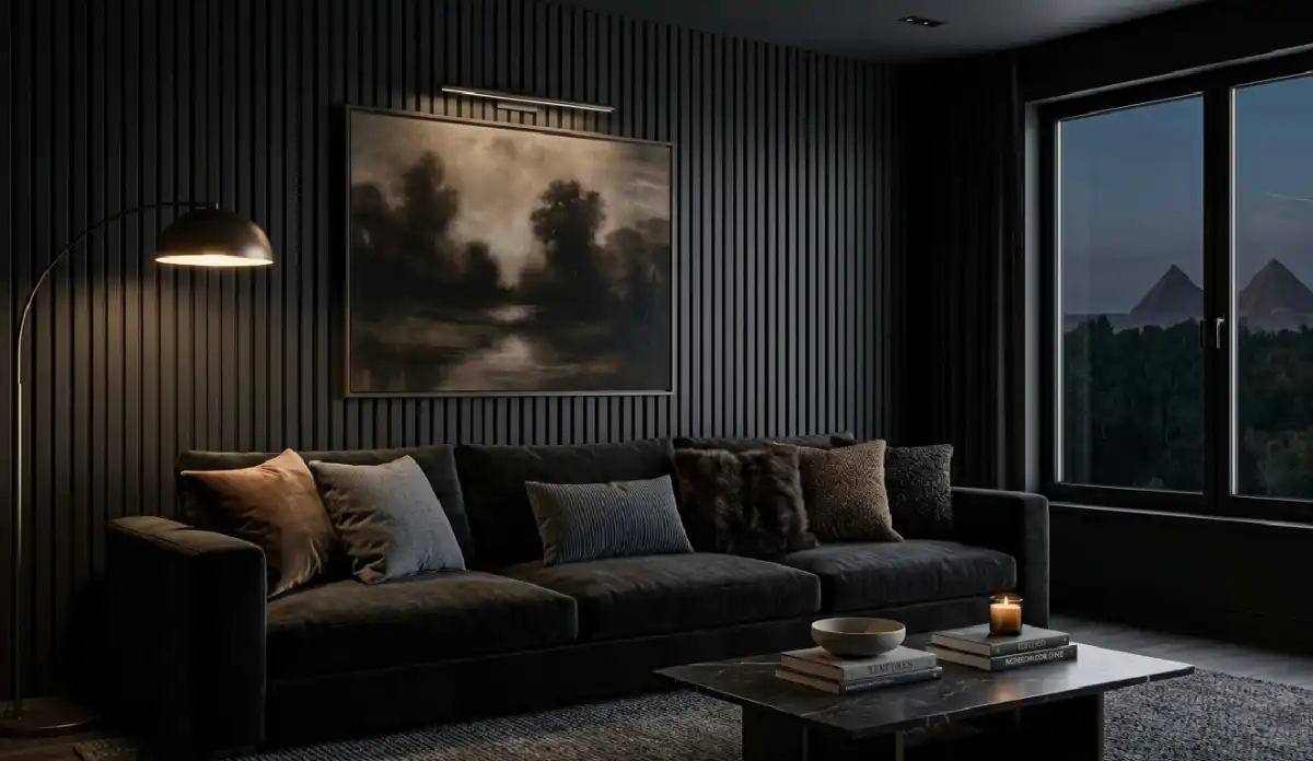 +20 Breathtaking Ideas to Master the Dark Living Room Style: A Definitive Guide to Moody Elegance, Cinematic Textures, and High-End Noir Interior