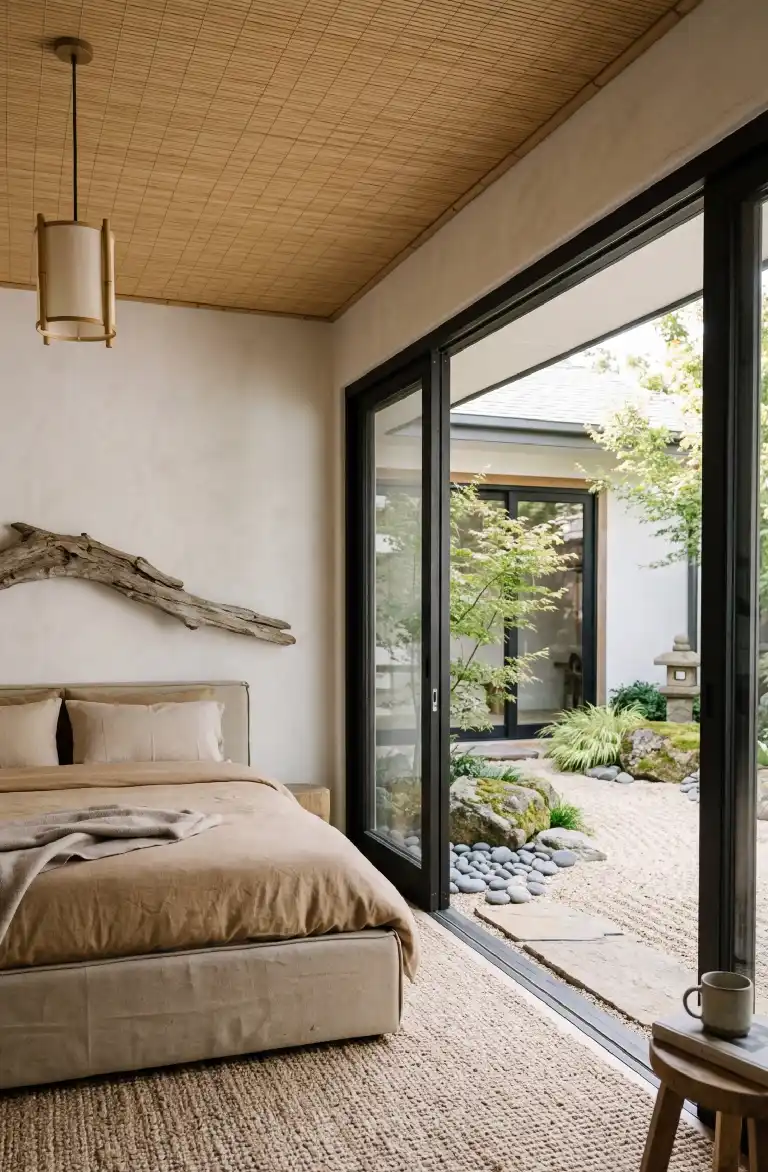  Best Japandi Bedroom Ideas to Transform Your Space into a Serene Sanctuary - The Sandstone and Sisal Garden Room