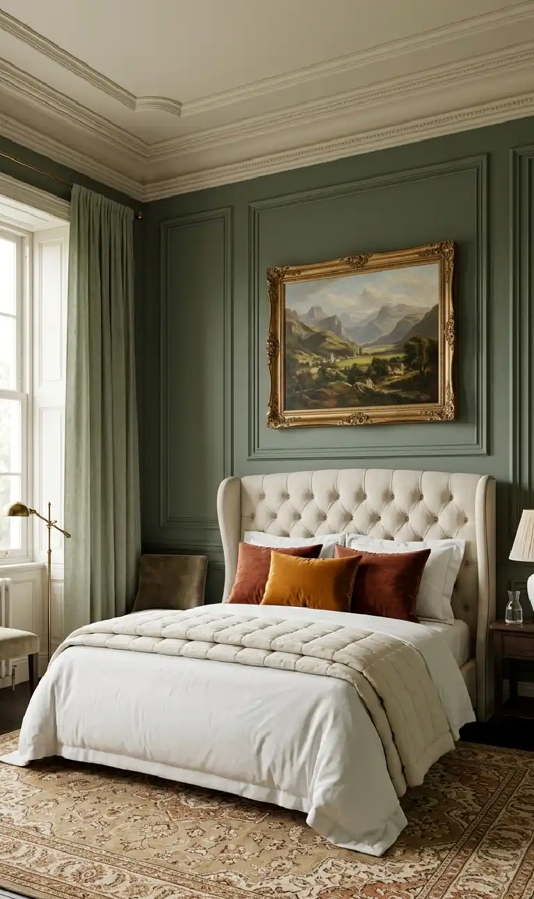 The Rustic Walnut Retreat bedroom - Architectural Shadows and Velve bedroom