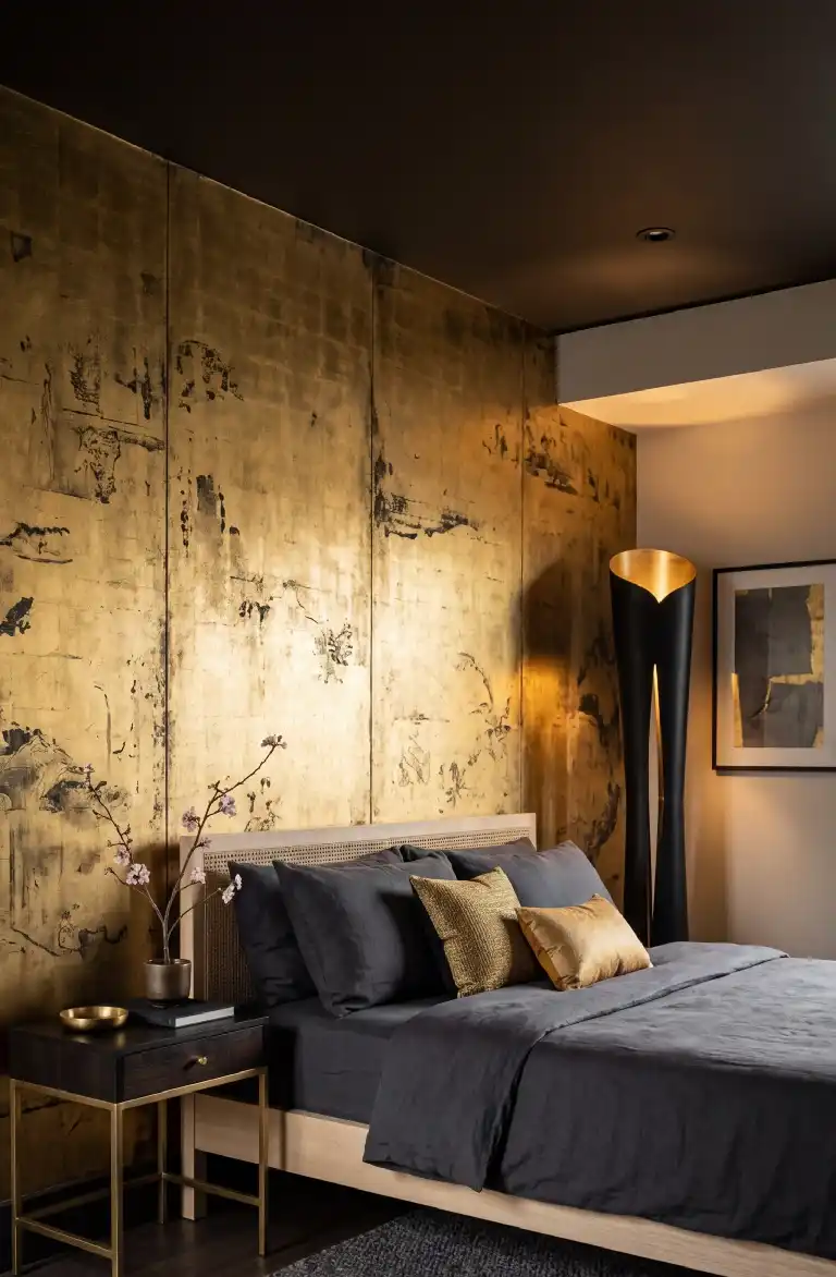 25 Best Japandi Bedroom Ideas to Transform Your Space into a Serene Sanctuary - The Graphite and Gold Patina Bedroom