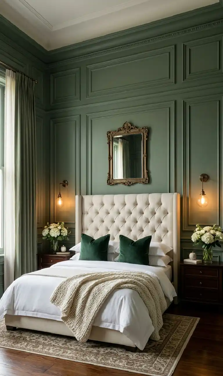 The Rustic Walnut Retreat bedroom - classic Victorian Eleganc bedroom