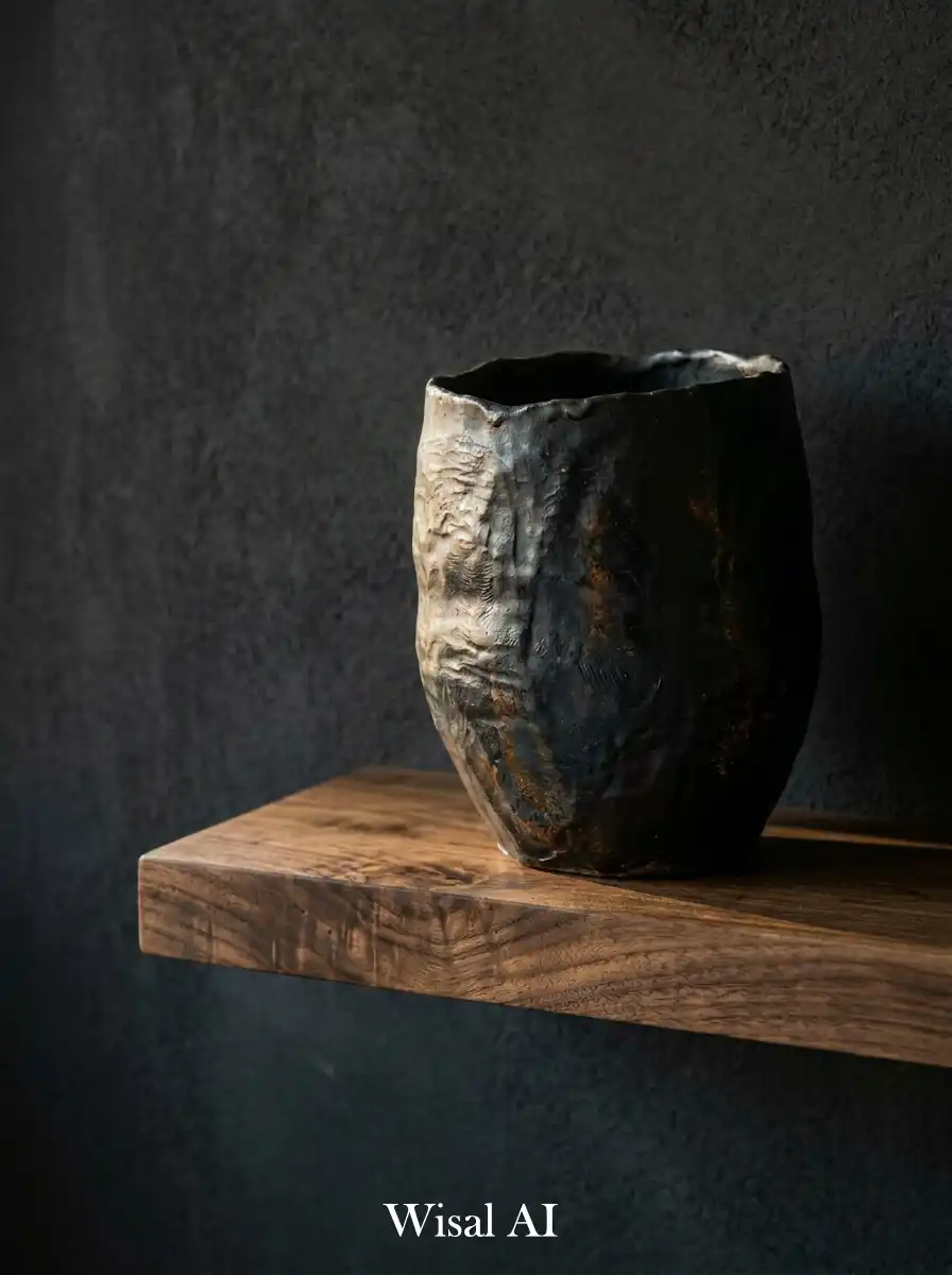 10. Dark Glazed Ceramics in a Japandi Bedroom  One Object, Not Ten