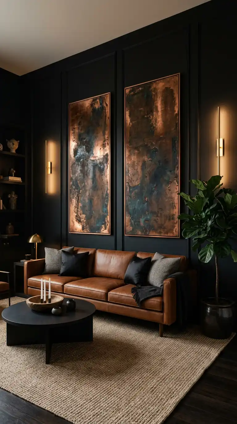30 Bold Dark Moody Living Room Ideas for a Luxury 2026 Home | Wisal