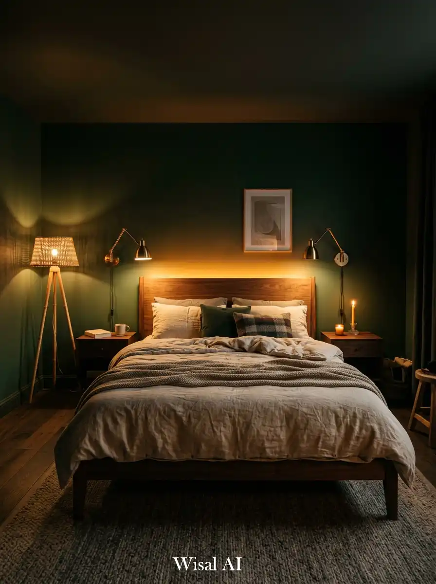 13.Dark Bedroom Lighting Setup Ideas