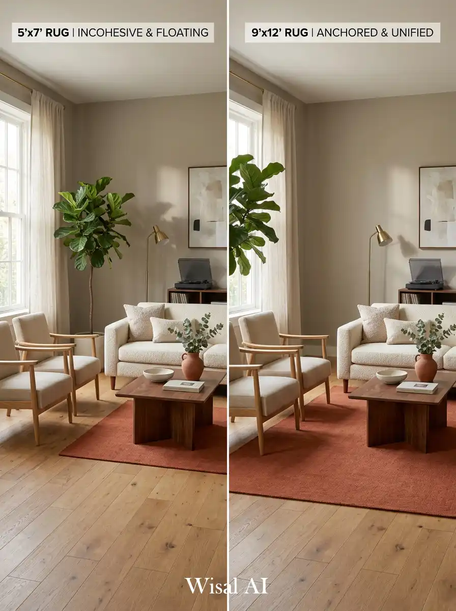 20 Living Room Mistakes The Rug Is Too Small