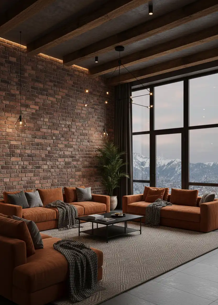 50+ Industrial Rustic Retreats: Masterclass in Burnt Orange Textures and Raw Architectural Soul Design