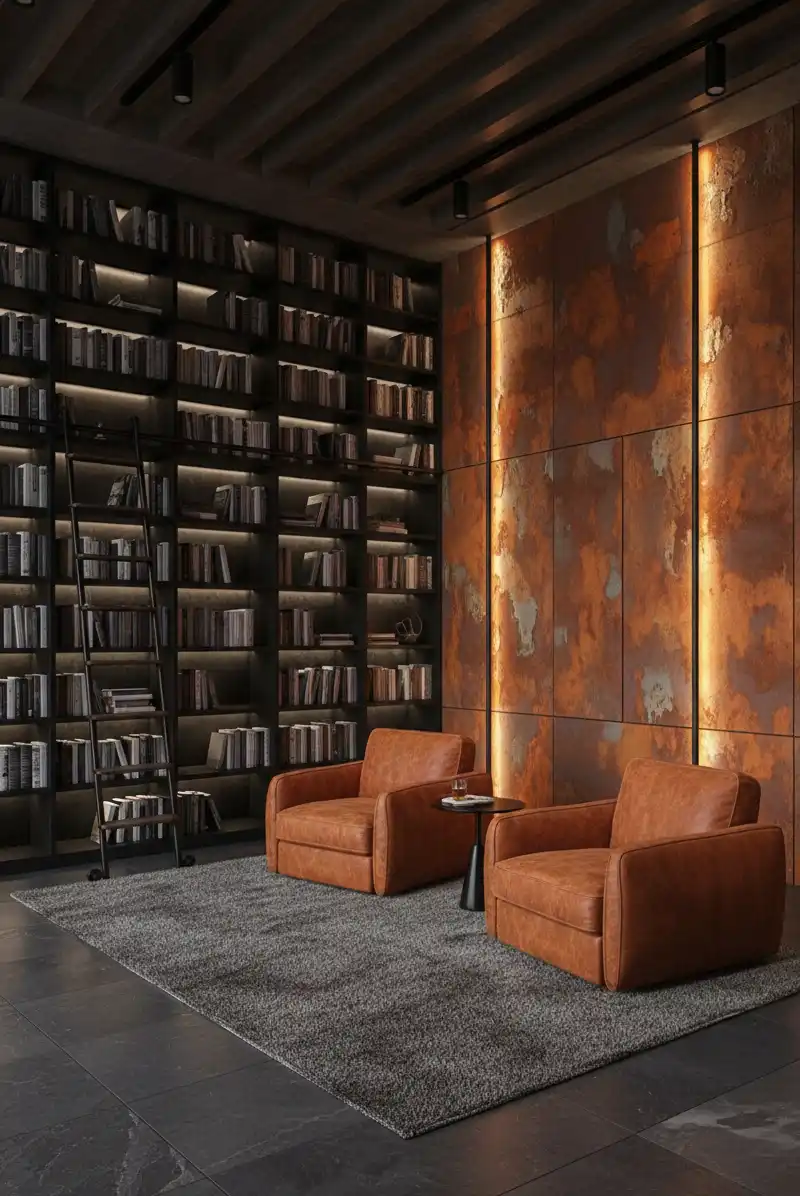 50+ Industrial Rustic Retreats: Masterclass in Burnt Orange Textures and Raw Architectural Soul Design