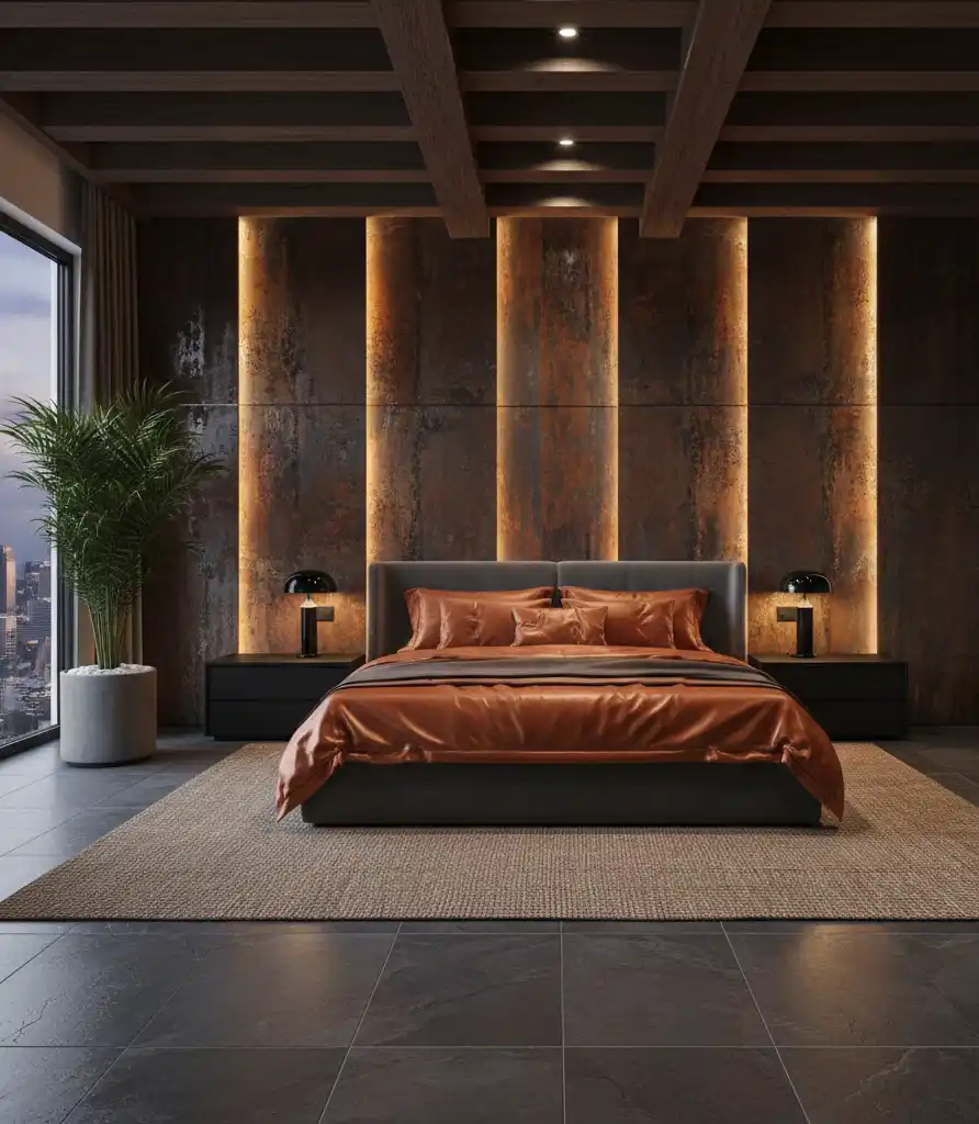 50+ Industrial Rustic Retreats: Masterclass in Burnt Orange Textures and Raw Architectural Soul Design
