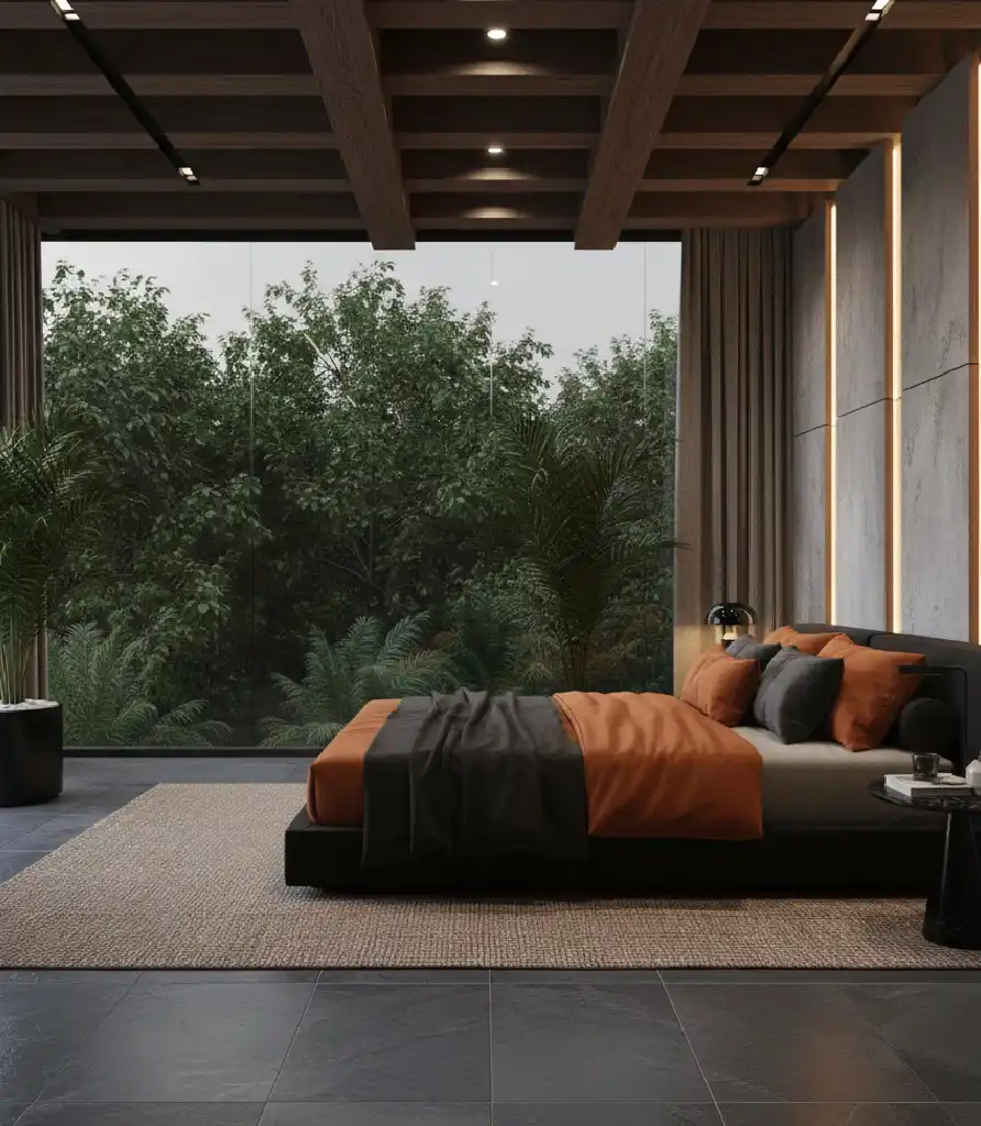 50+ Industrial Rustic Retreats: Masterclass in Burnt Orange Textures and Raw Architectural Soul Design