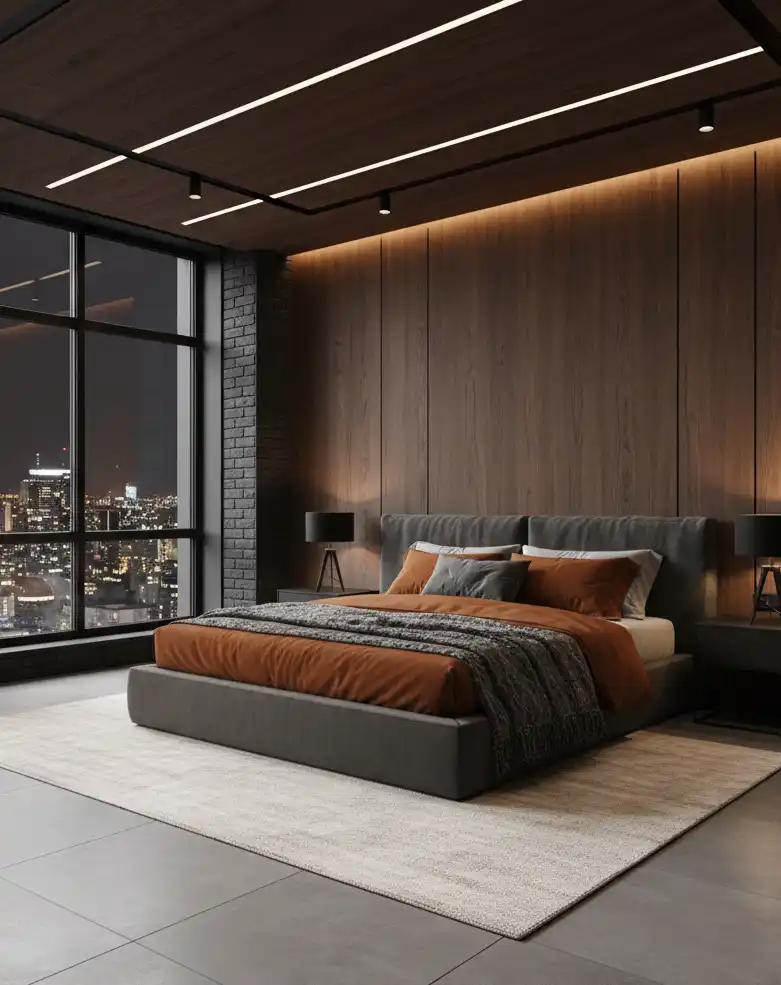 50+ Industrial Rustic Retreats: Masterclass in Burnt Orange Textures and Raw Architectural Soul Design