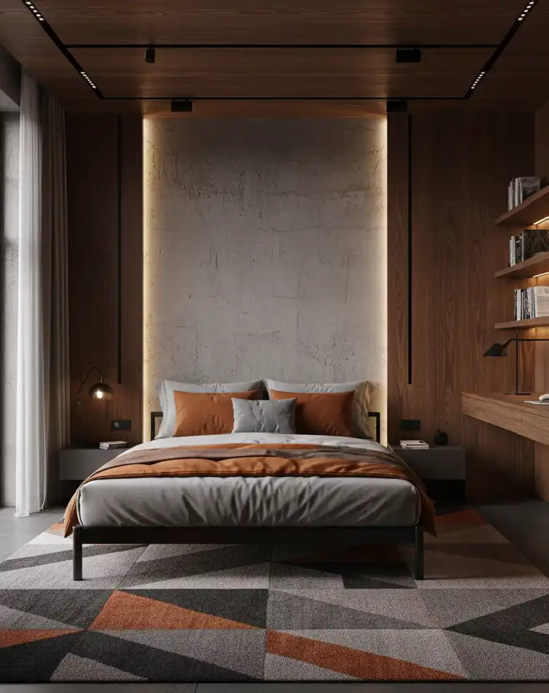 50+ Industrial Rustic Retreats: Masterclass in Burnt Orange Textures and Raw Architectural Soul Design